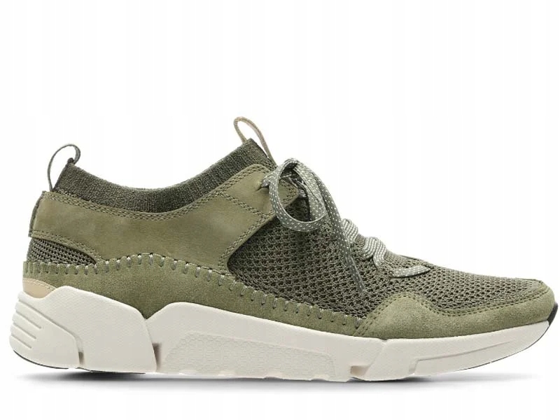 Clarks Pánské polobotky Tri Active Up Olive Combi velikost 40 olivová