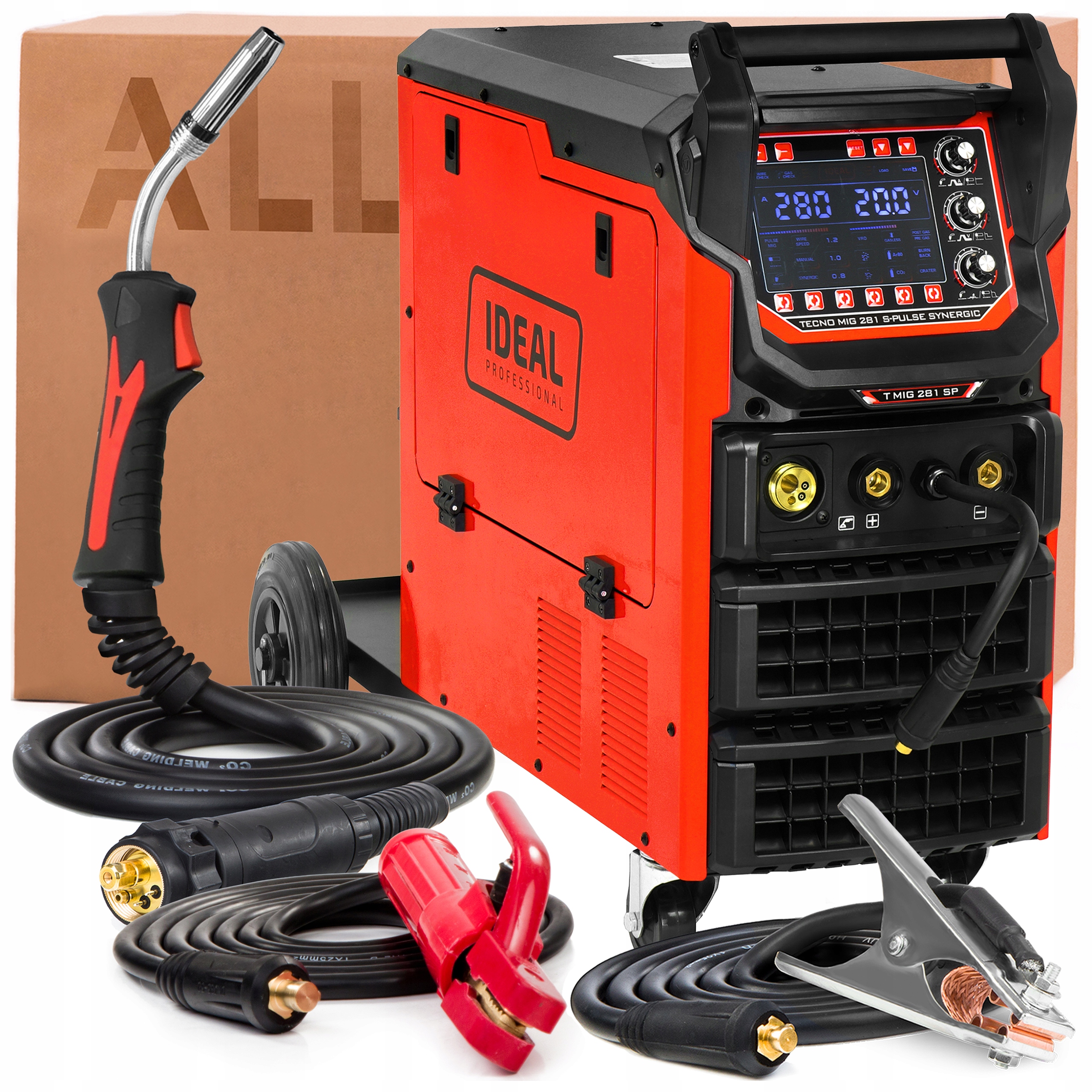 Svařovací Stroj Ideal Tecno Mig 281 S-pulse Synergic 400V 280A 4X4 Mma Flux Vrd