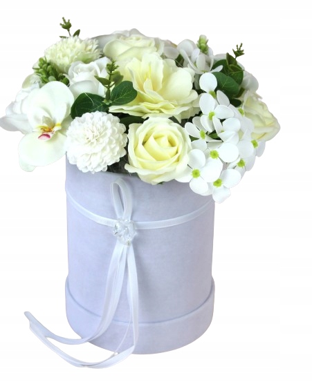 Flower Box Velurové Mýdlové Květiny Kytice Dárek Svátek Matek Svaté Přijímání Svatba