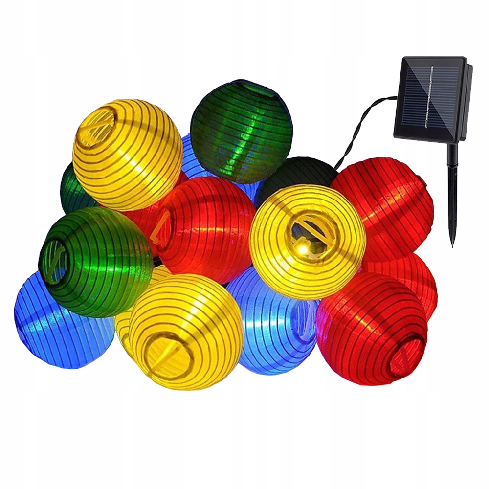 

20 Led 5 M Lampki Solarne Ogrodowe Żarówka Lampa