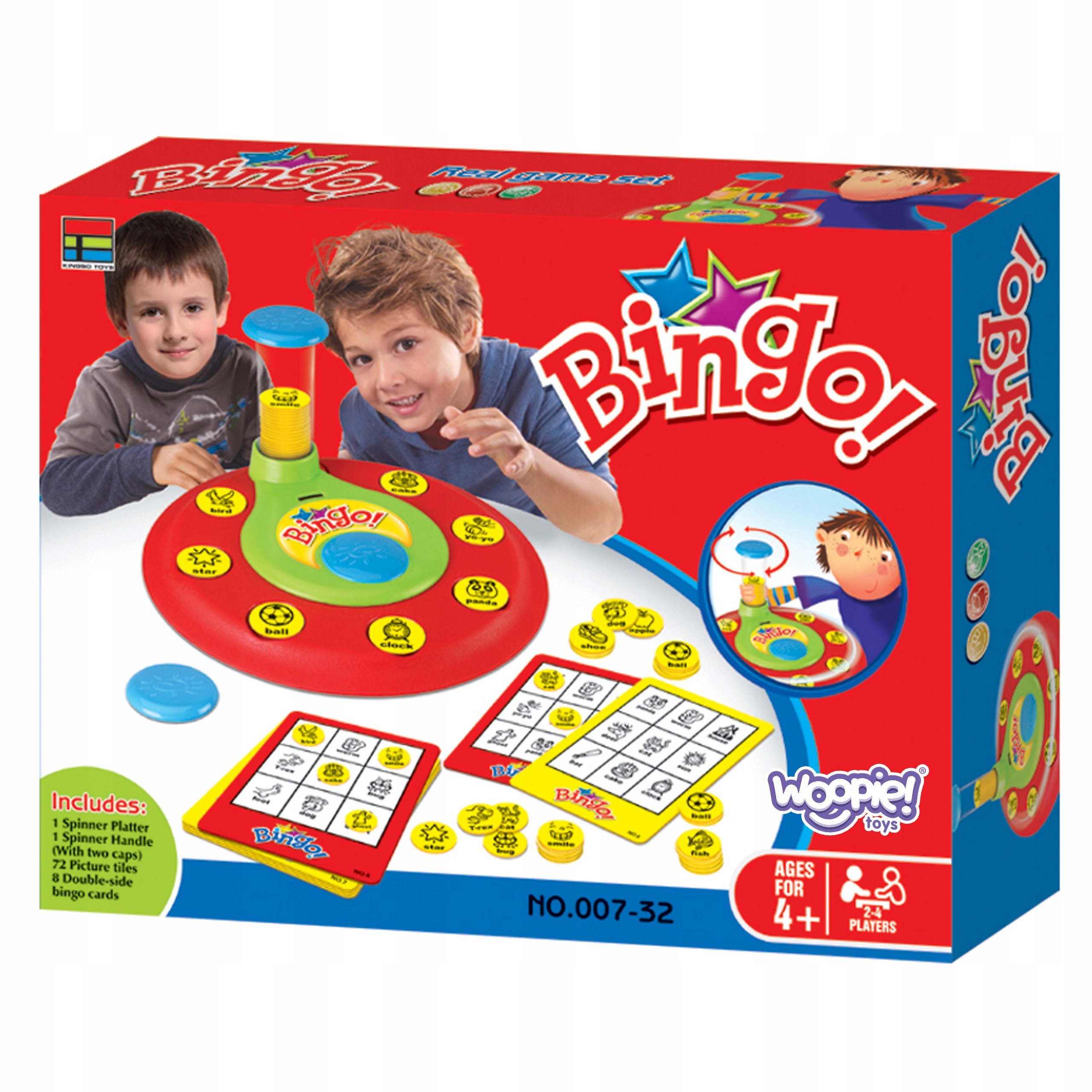 BINGO GRA DOPASUJ ŻETONY PLANSZOWA RODZINNA ROZRYWKOWA WOOPIE Kod producenta 48334