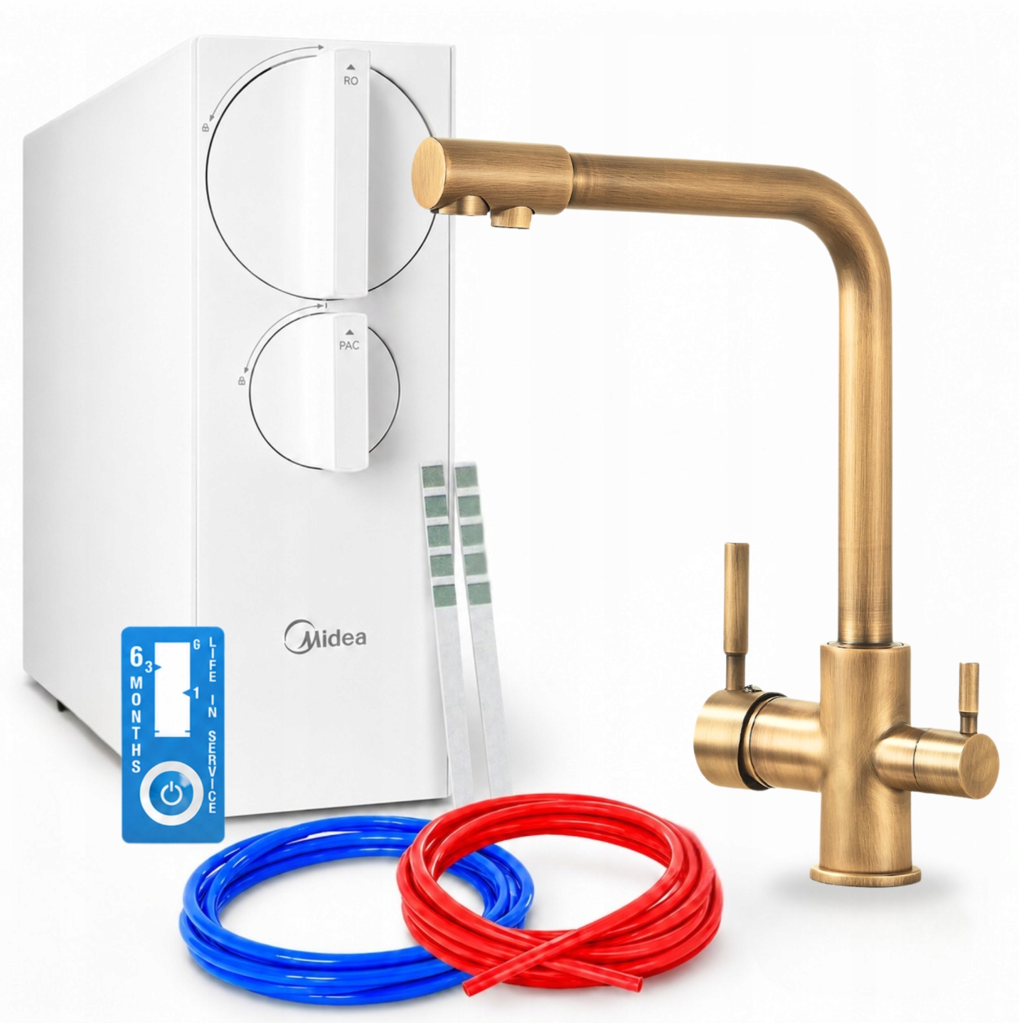 Systém Filtrovania Vody Midea 800GPD Vstavaná Kuchynská Pumpa Mosadz