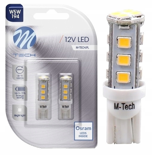 

Żarówka Led W5W T10 16xSMD 2835 M-tech Osram Led