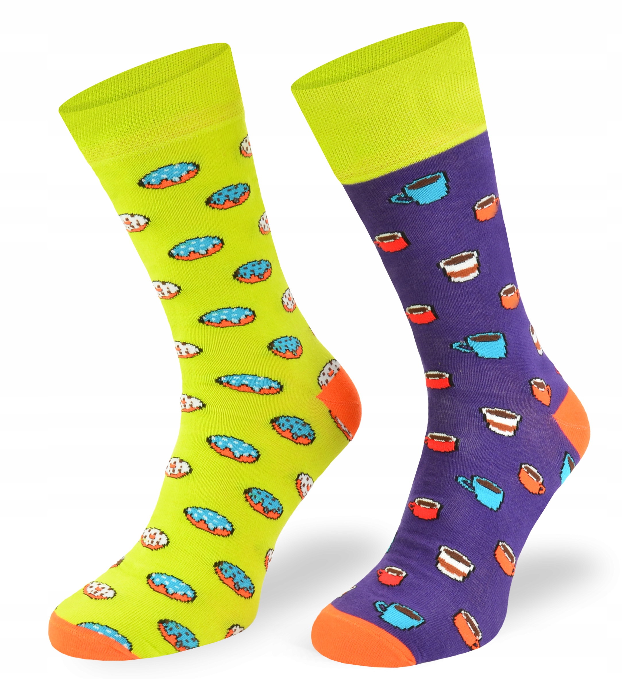 

Kolorowe asymetryczne skarpetki – Kawka