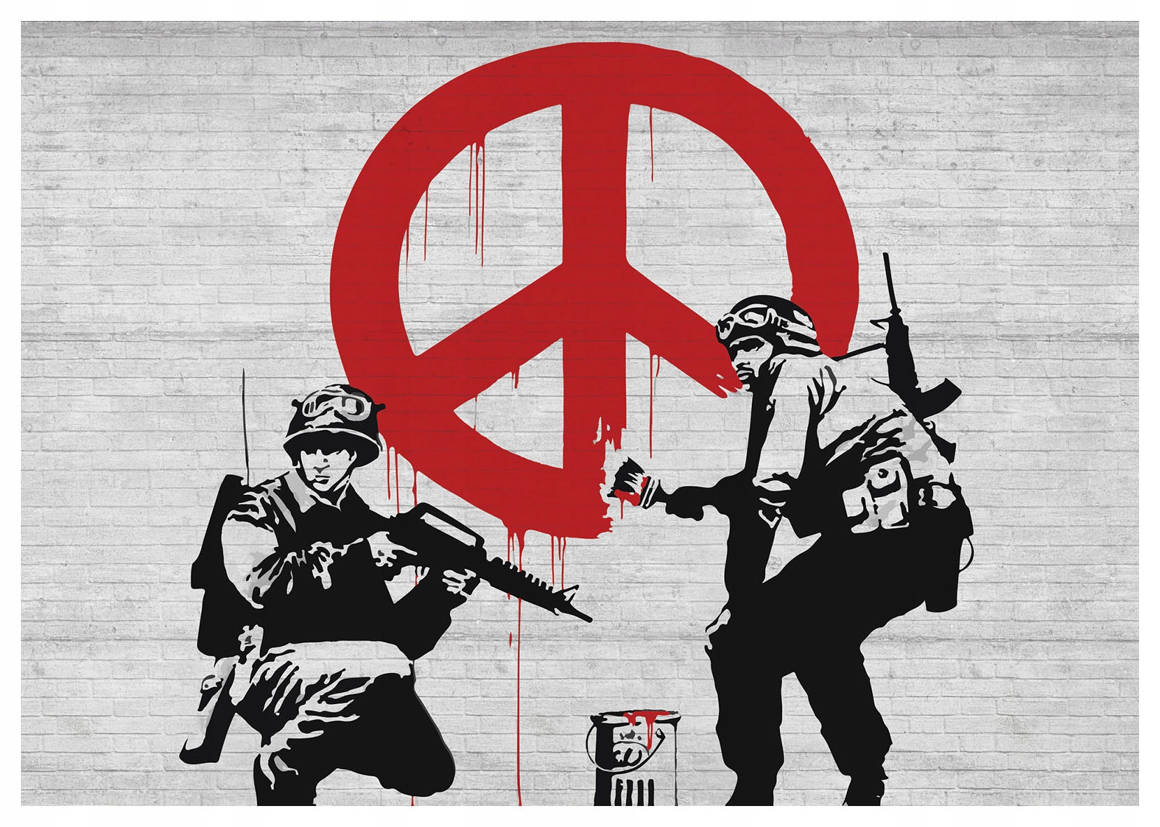 Fototapeta Banksy Graffiti Protiválečné 300x210 Umění míru Protest lepidlo