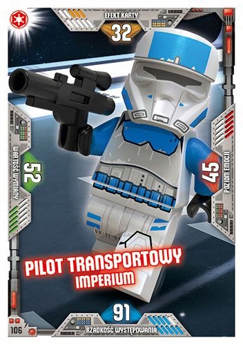 Karta Lego Star Wars Seria 2 nr 106 Pilot Imperium