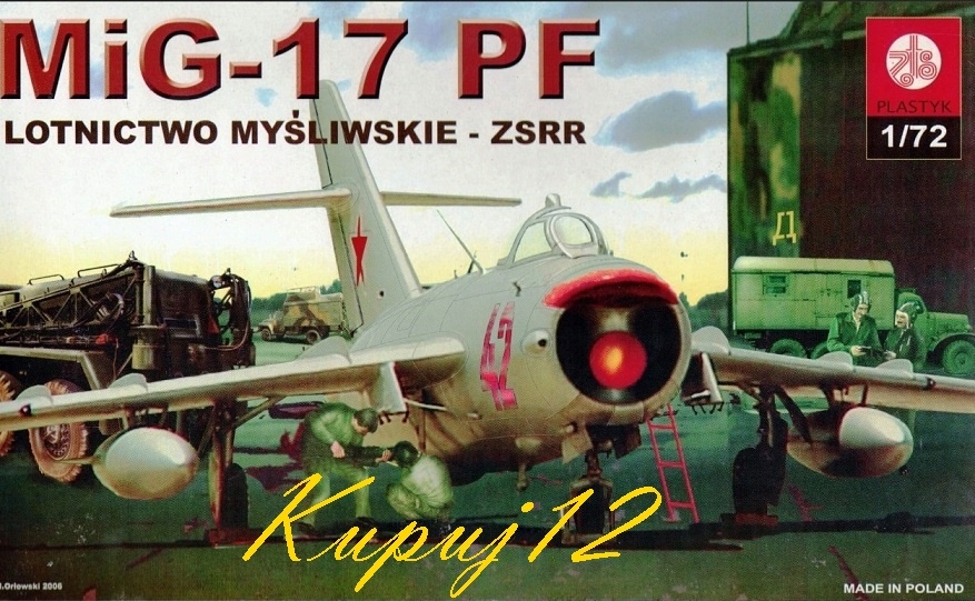 Model samolotu do sklejania MIG-17 ZESTAW: PODKŁAD, FARBY, KLEJ+PĘDZLELKI EAN (GTIN) 05902509000374