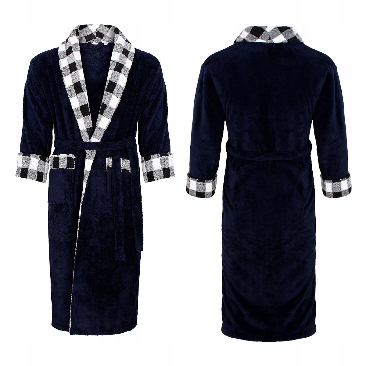 Pánský Župan XXL Teplý Tlustý 2XL 2031 námořnická modrá