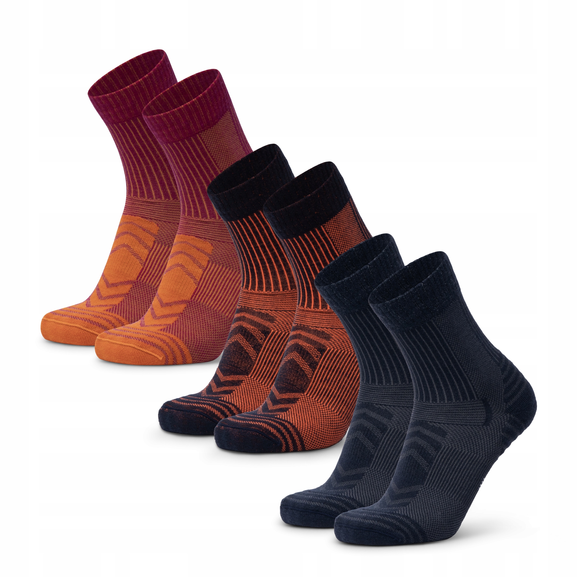 Lekkie Skarpety Trekkingowe Merino Danish Endurance Turystyczne 3-pak 35-38