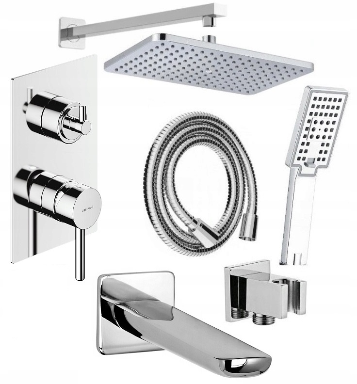 

Omnires bateria zestaw podtynkowy wannowy desz. 30