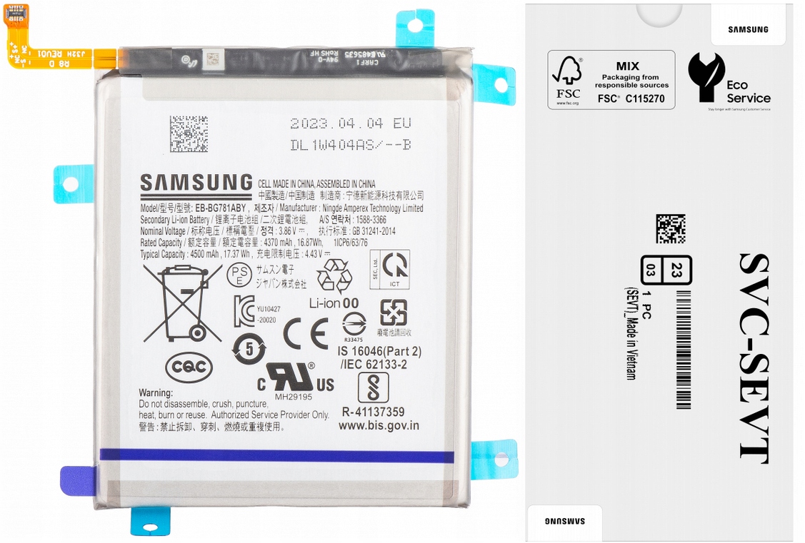 Oryg Bateria Samsung EB-BG781ABY Samsung S20 Fe G781 G780 GH82-24205A A52/s