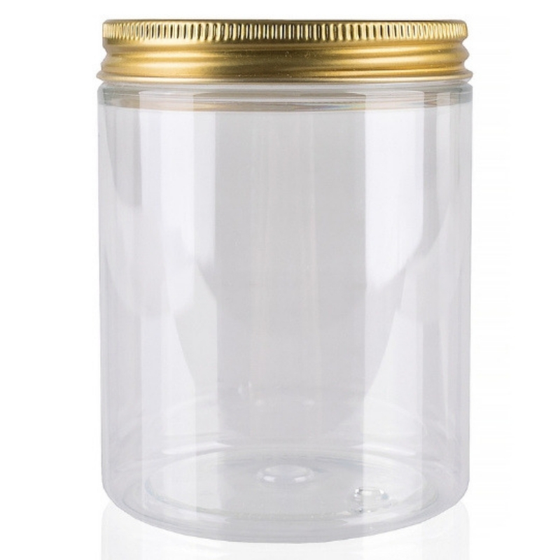 

Słoik Pet 300ml z nakrętką Alu Złotą