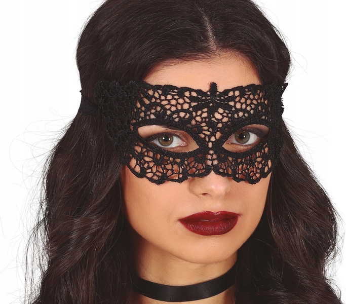 MASKA KORONKOWA KORONKA CZARNA CZARNY WENECKA KARNAWAŁ