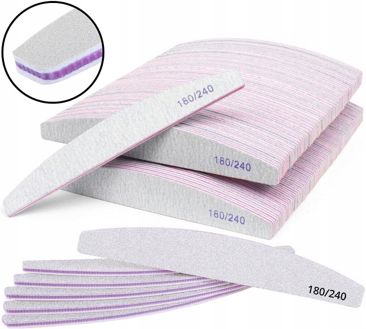 

Pilnik Do Paznokci Łódka Zebra 180/240 x 100 Sztuk