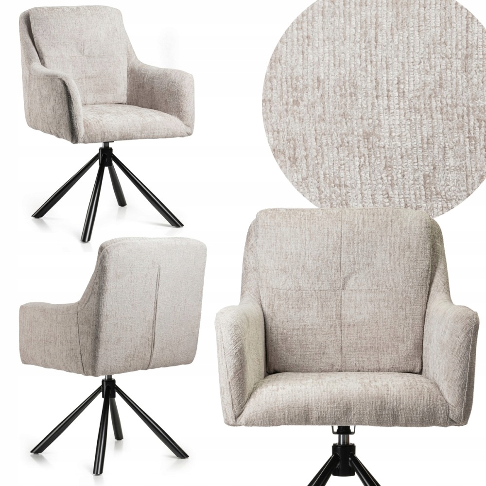 Idaho cappuccino stolička s automatickým návratom, moderná, do obývačky, čalúnená