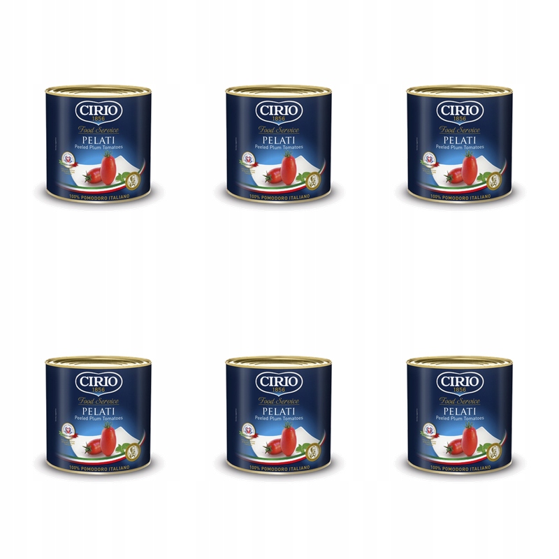 rajčata bez kůže 2,5 kg Cirio X6