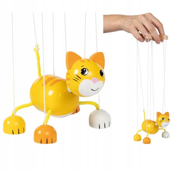 

Marionetka na sznurku drewniany Kotek Goki