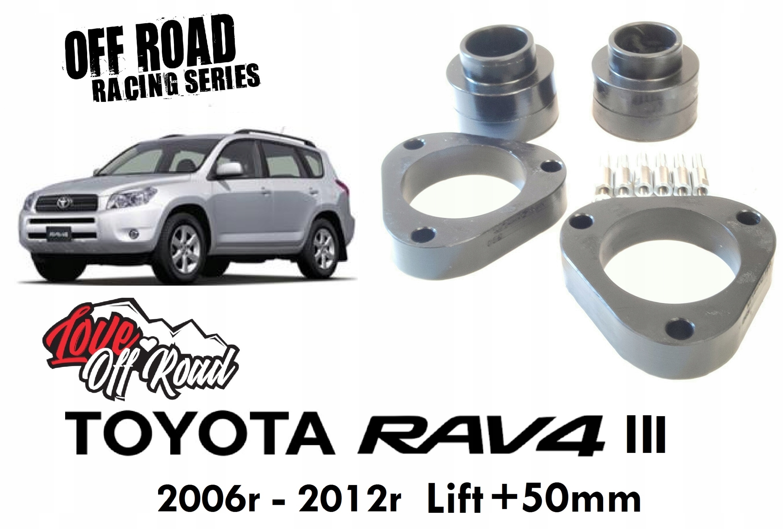 590 /rav4 - Toyota rav4 3 2006r-2012r шайбы лифт + 50 мм