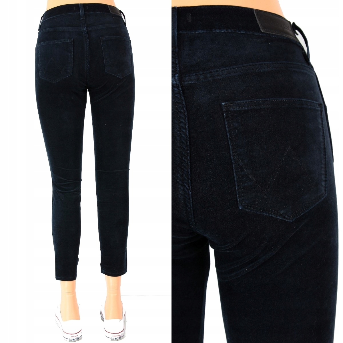 

Wrangler Skinny Jeans Aksamitne Crop 7/8 W29 L32