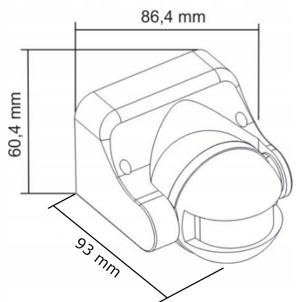 ŚCIENNY CZUJNIK RUCHU ZMIERZCHU PIR ZEWNĘTRZNY LED NATYNKOWY CZUJKA SENSOR Rodzaj czujnika czujnik ruchu