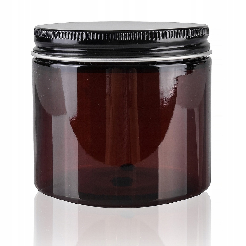 

Słoik Pet brązowy 200ml z nakrętką Alu czarną 5szt
