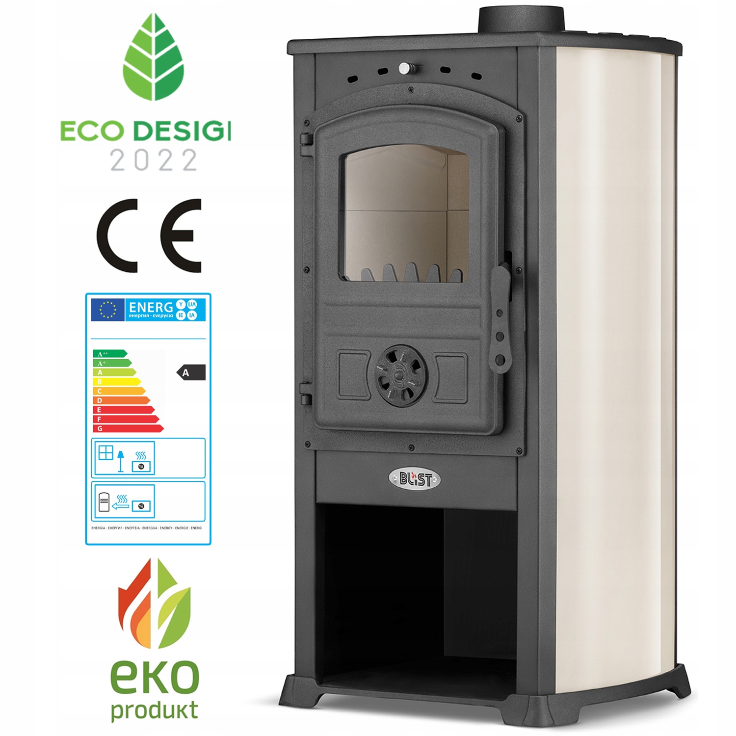 

Piec piecyk kominek stalowy koza mocny żeliwny