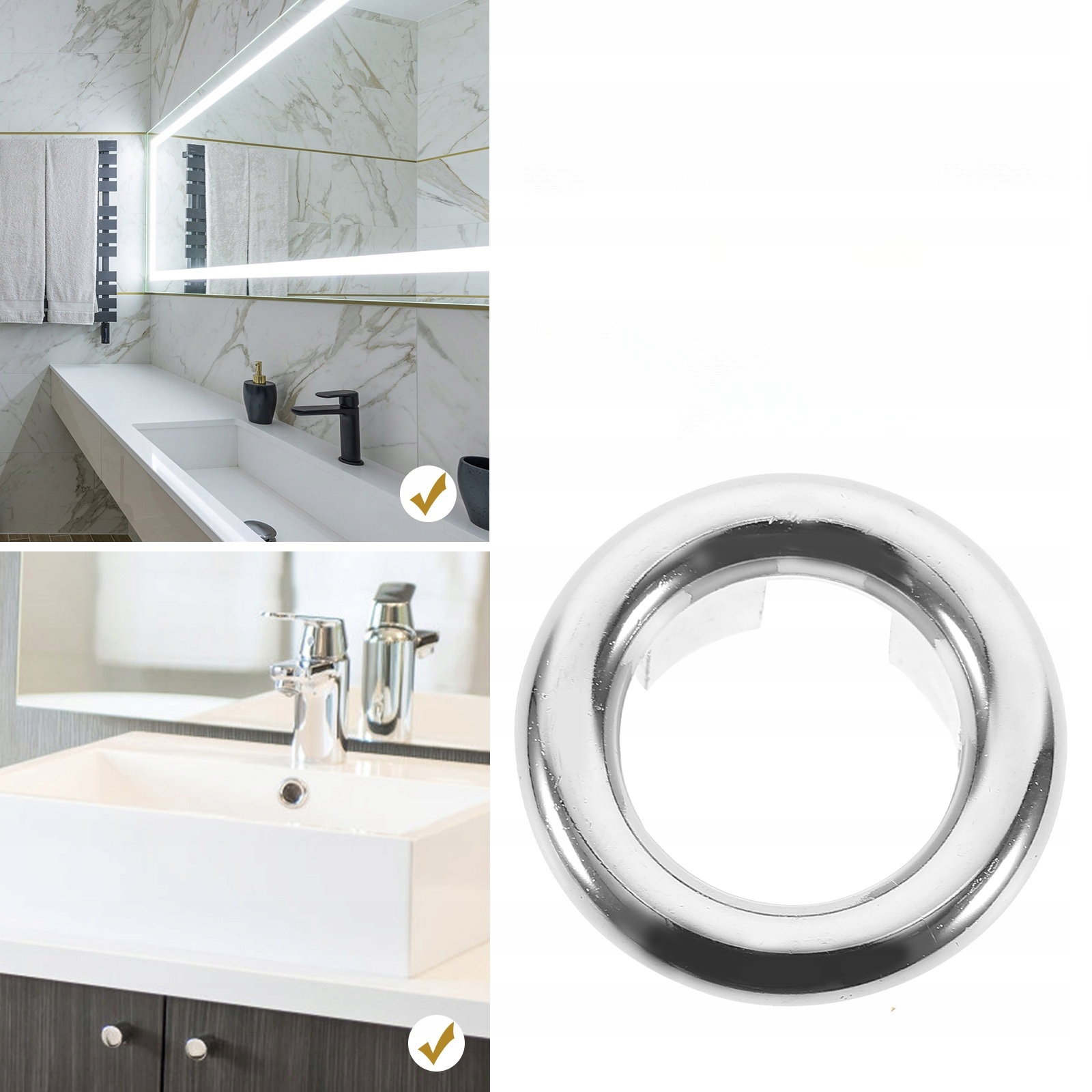 PLASTIKOWY PIERŚCIEŃ PRZELEWU DO ZLEWU OSŁONA ODPŁYWU Rodzaj baterii Pozostałe