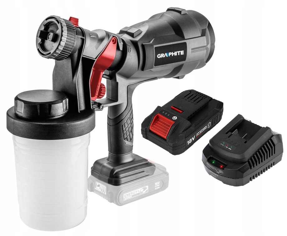 Graphite Stříkací Pistole Hvlp Energy+ 18V 58GE103 Akumulátor 4AH Set