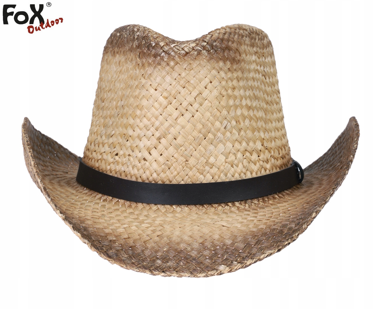 KAPELUSZ SŁOMKOWY KOWBOJSKI MĘSKI FOX Brązowy Kolor wielokolorowy