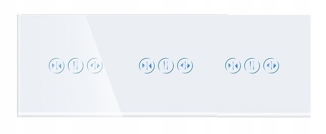 Dotykový Ovládač Rolet Žalúzií Wifi Trojitý Sklenený Vypínač