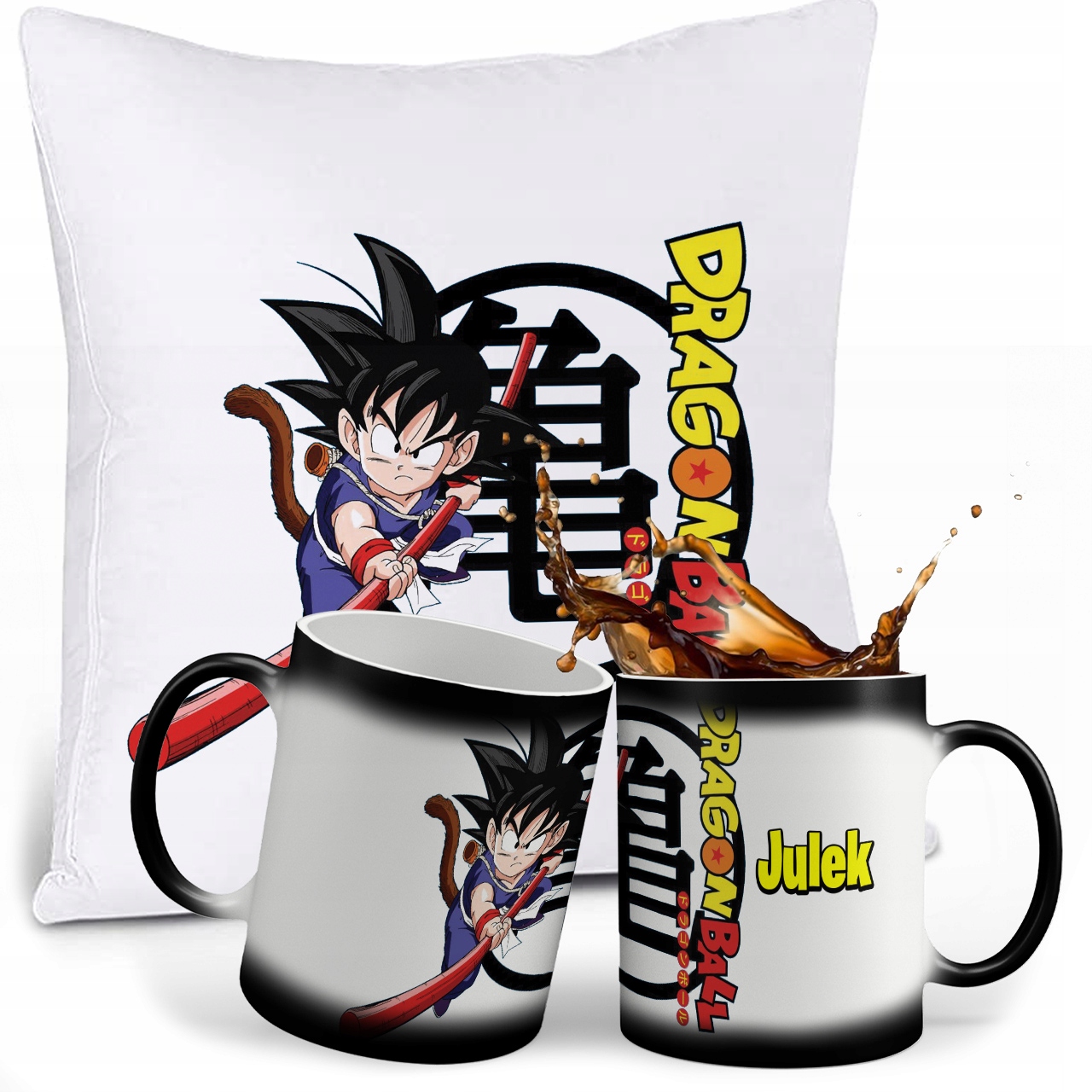 ZESTAW DRAGON BALL MAGICZNY KUBEK + PODUSZKA