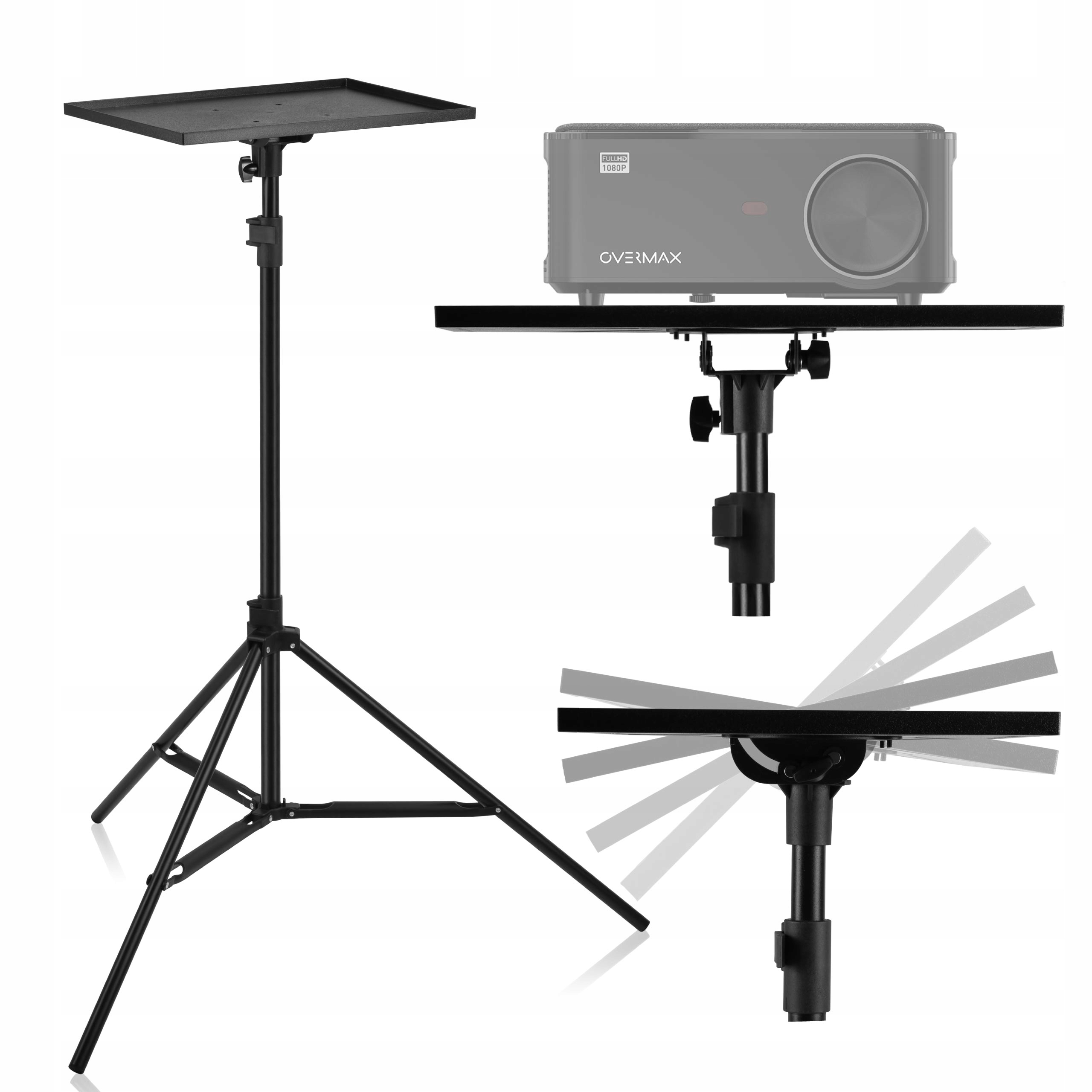 Statyw Uchwyt do projektora rzutnika Półka Trójnóg do 10kg w:180cm 40x27cm