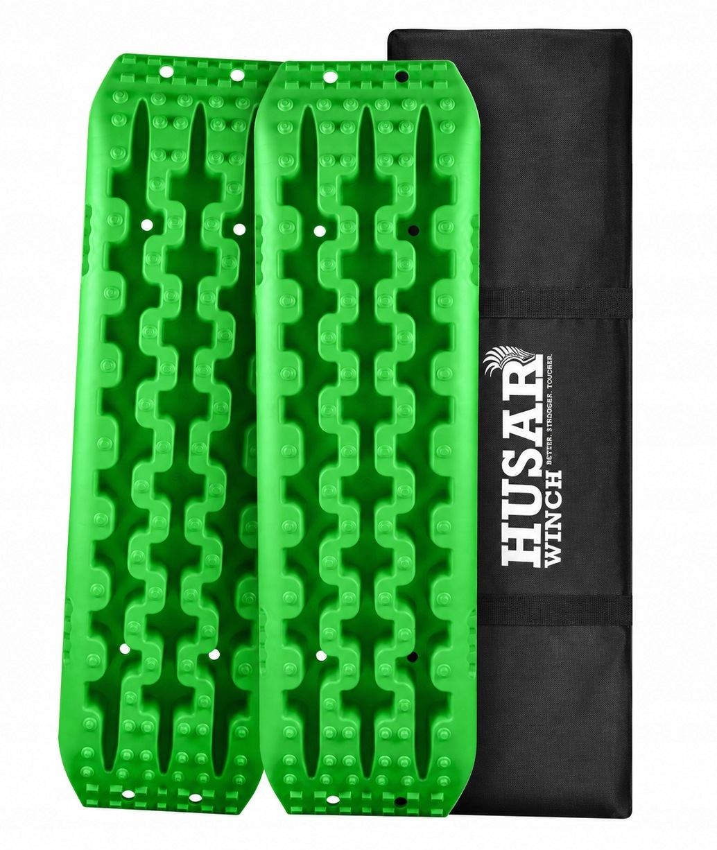 Terénne trapy Husar Winch zelené 2 ks 106,5 cm s taškou 4x4