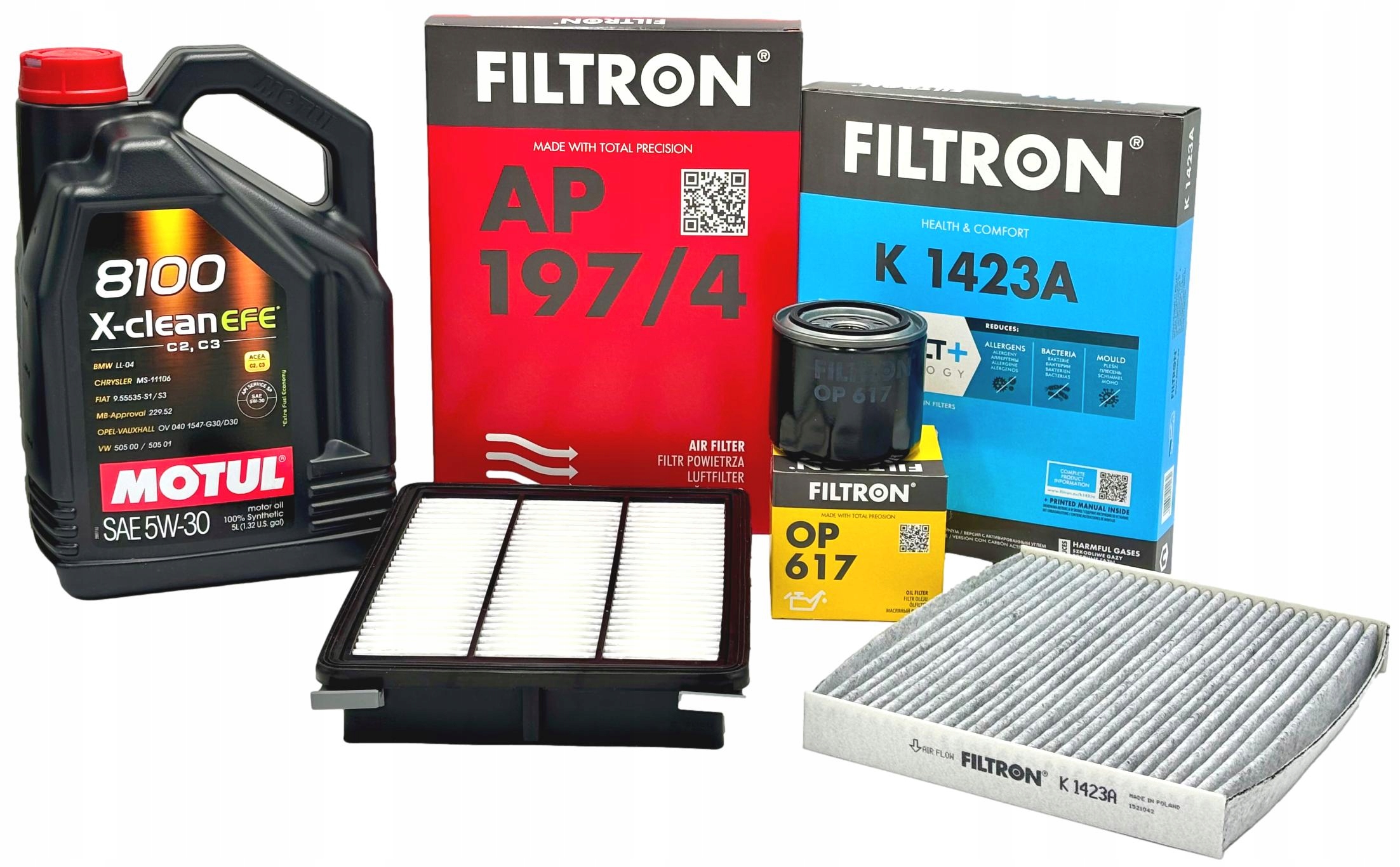 Filtron Sada Filtrů Olej 5 l Hyundai Tucson II 1.6 T-gdi 177 Km Filtry