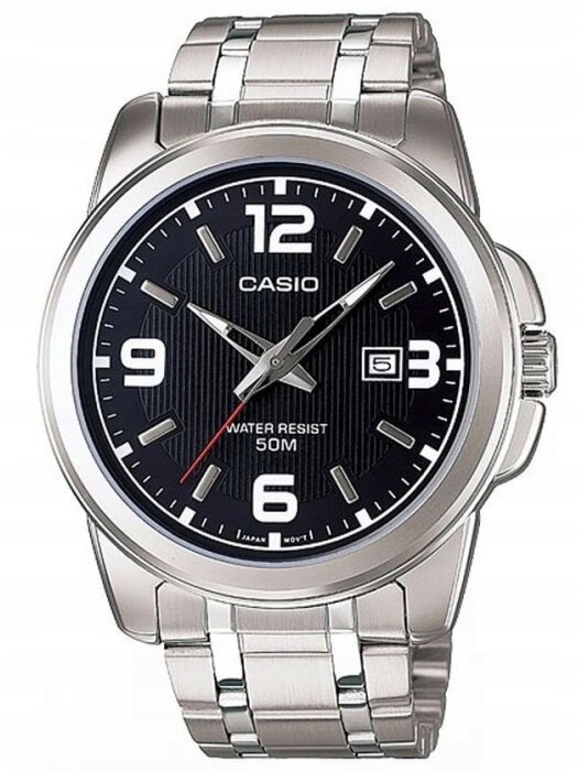 Pánské Hodinky Casio MTP-1314D-1AV Stříbrné Datumovka 50 M Dárek Pro Kluka