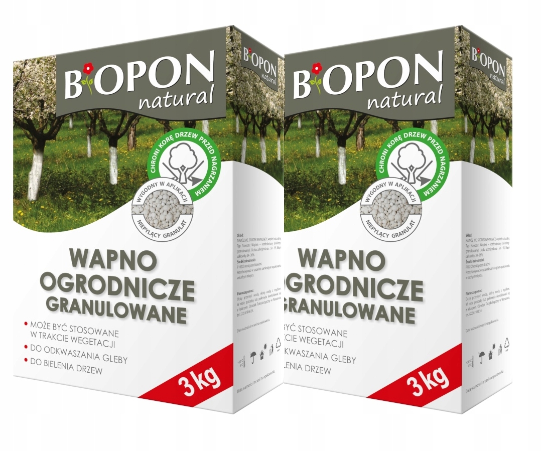 

Wapno ogrodnicze do odkwaszania bielenia drzew 6kg