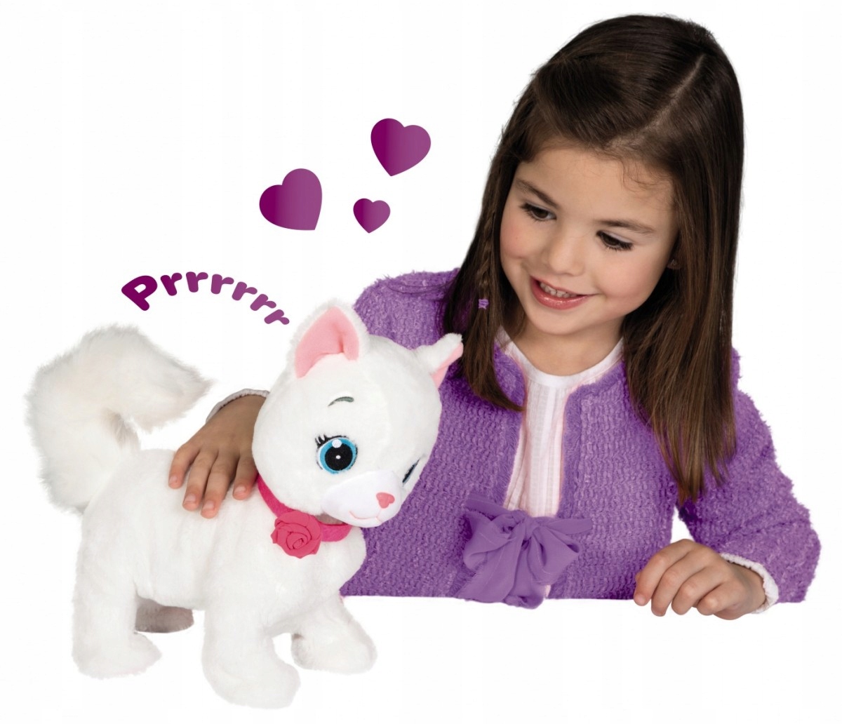 TM TOYS INTERAKTYWNY KOTEK BIANCA 095847 KOT HIT Materiał karton plastik tkanina