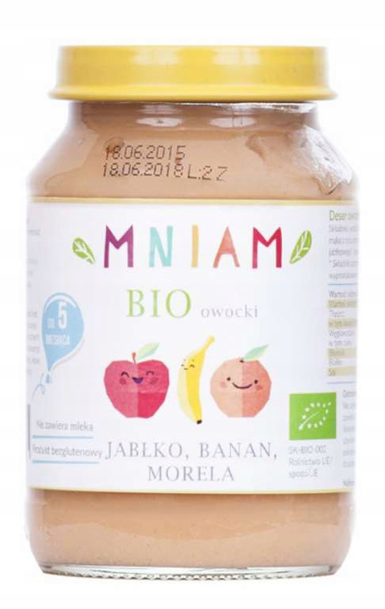 Deser jabłko-banan-morela od 5 miesiąca BIO 190 g MNIAM (AM-AM) AM-AM