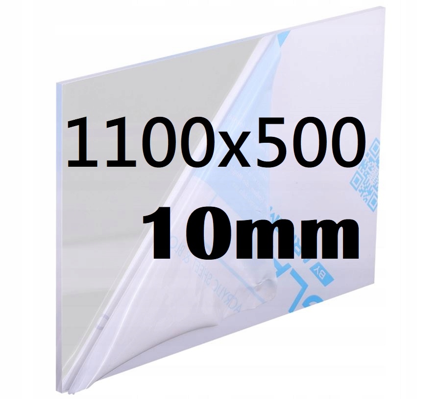 Plexi Plexi Plexi Plexa na míru 110 cm x 50 cm x 10 mm