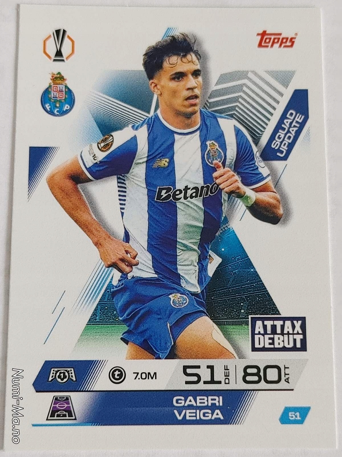 Topps Match Attax Extra 2025-2026 N.051 Gabri Veiga Fc Porto 6051