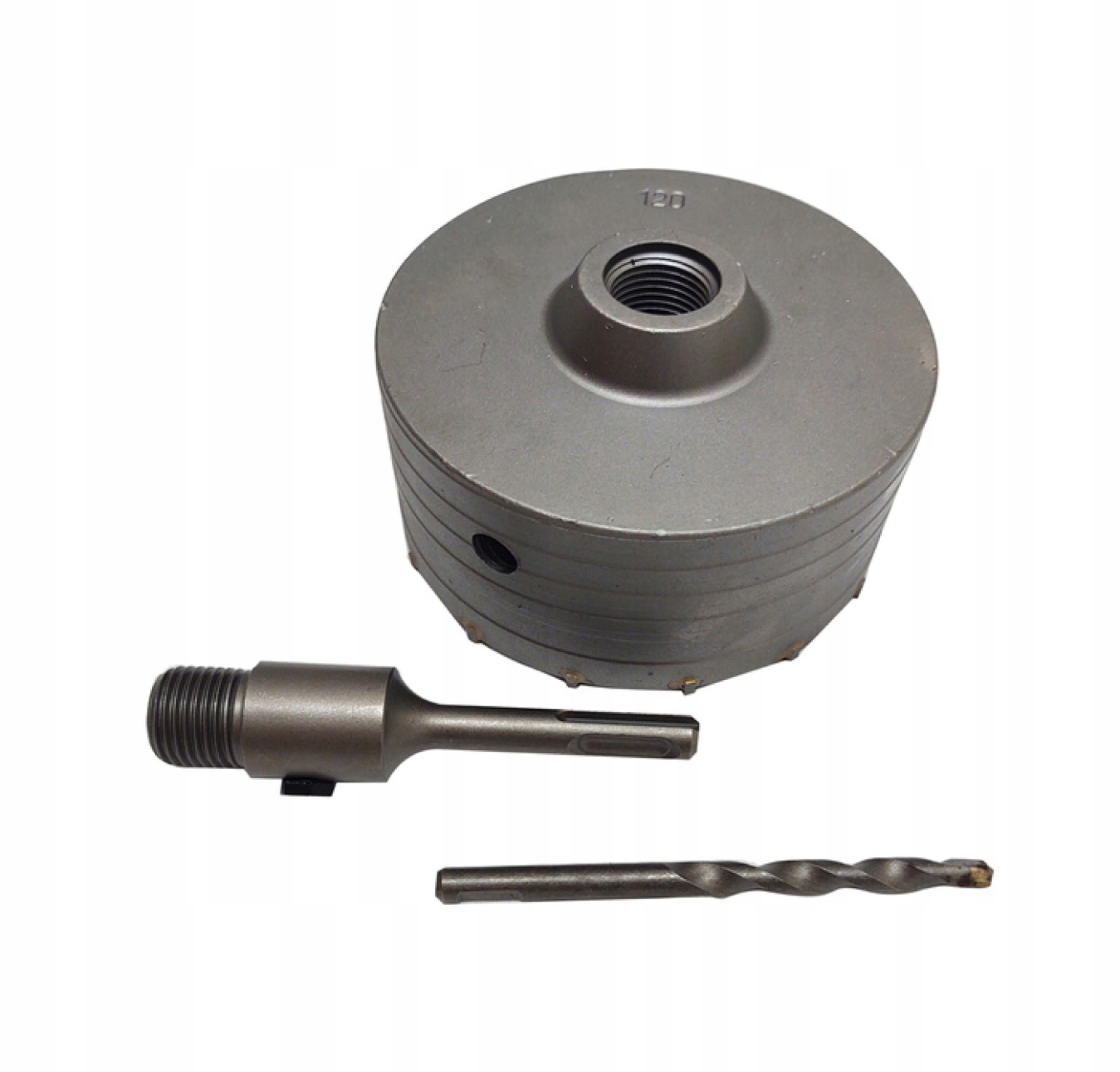 OTWORNICA DIAMENTOWA DO MURU BETONU FREZ KORONKA 120MM ADAPTER SDS plus Marka Magma