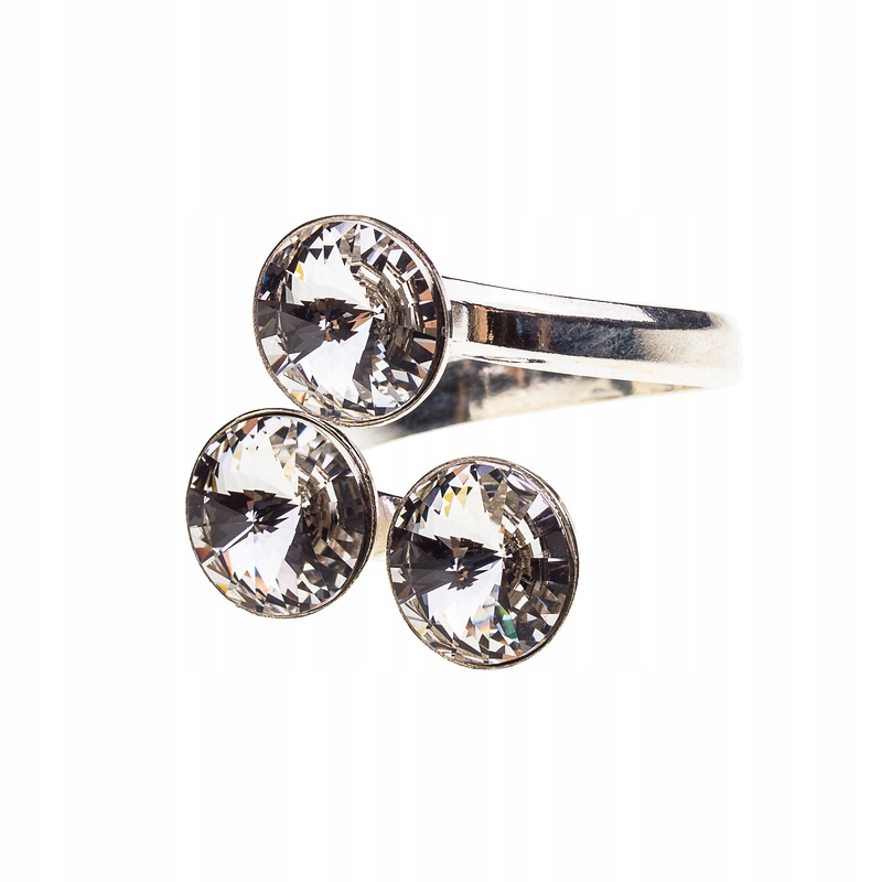 

Pierścionek srebrny z kr. Swarovski Rivoli 3x8 Cry