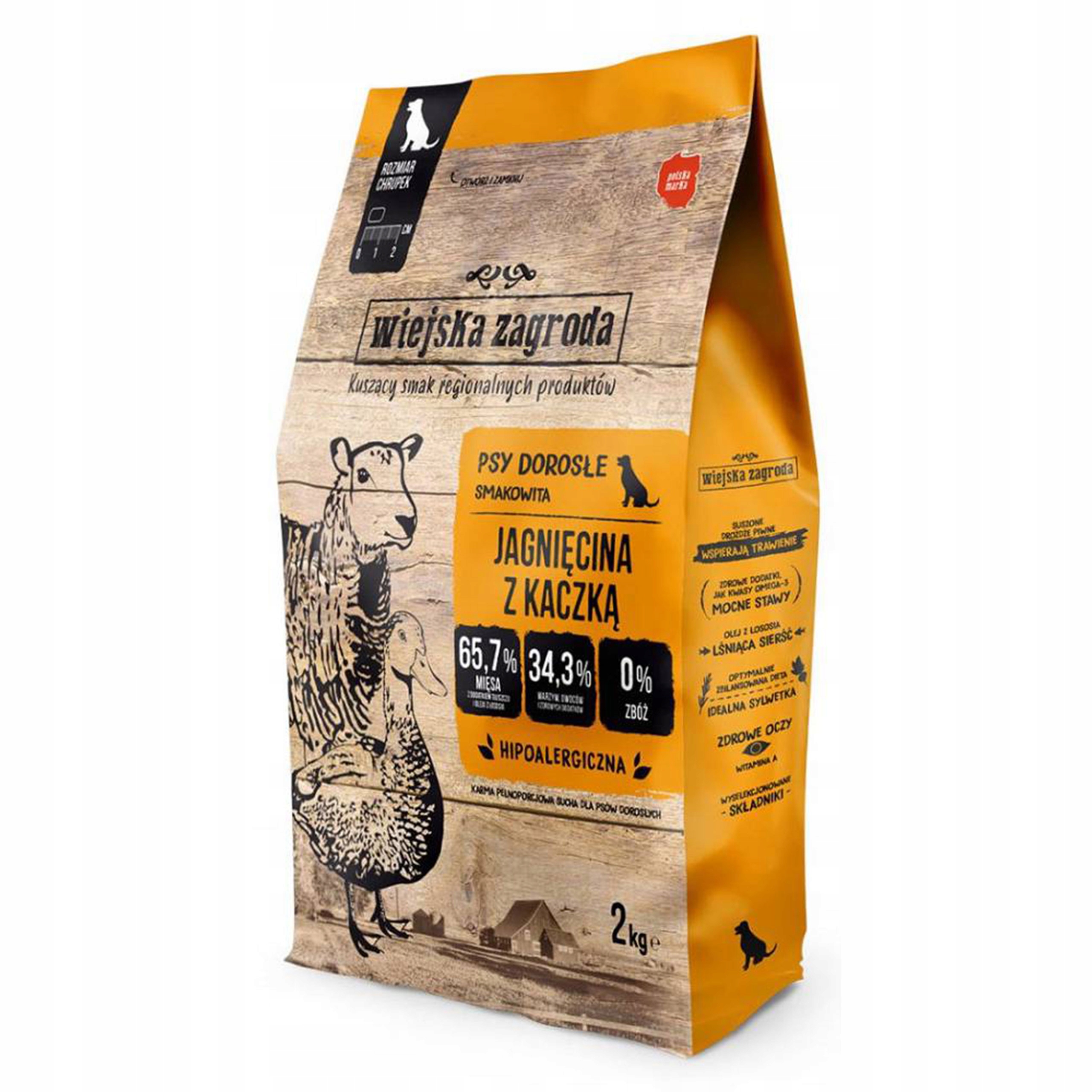 Levně Wiejska Zagroda Jehněčí maso s kachnou 2 kg křupky S