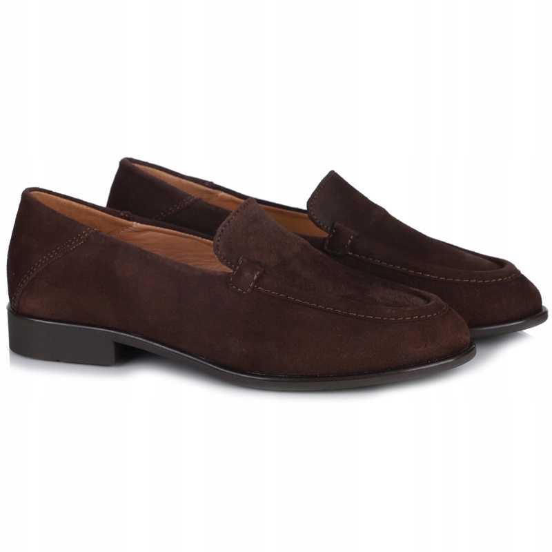 Dámské mokasíny Simen 8416A W.čokoláda polské Kůže VEL..38