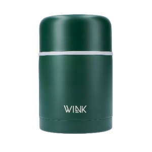 Wink Bottle, Termos na jedzenie Food Jar Dark Green, bez Bpa, 600 ml