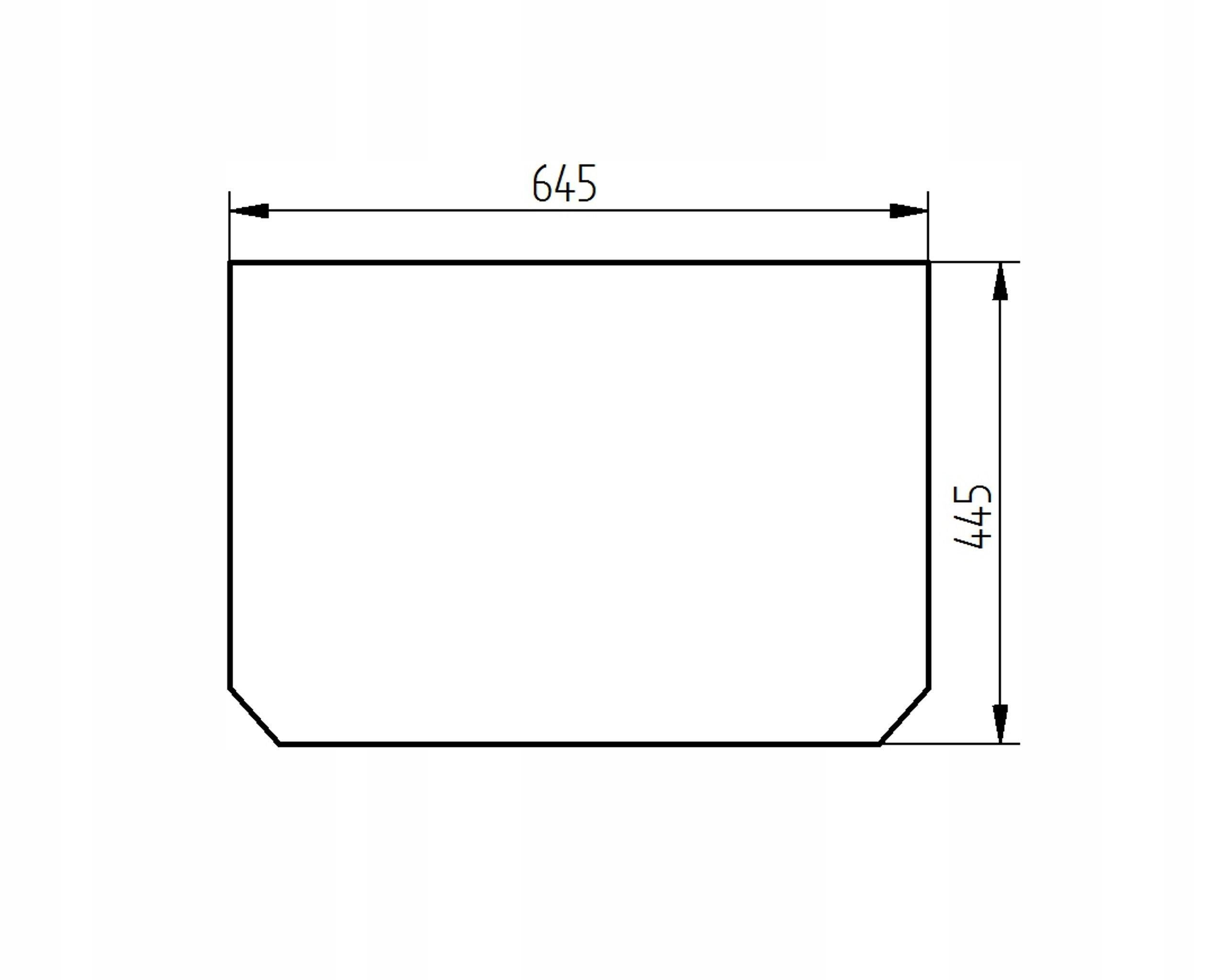 sklo bagr Cat přední spodní úzký 353-1939