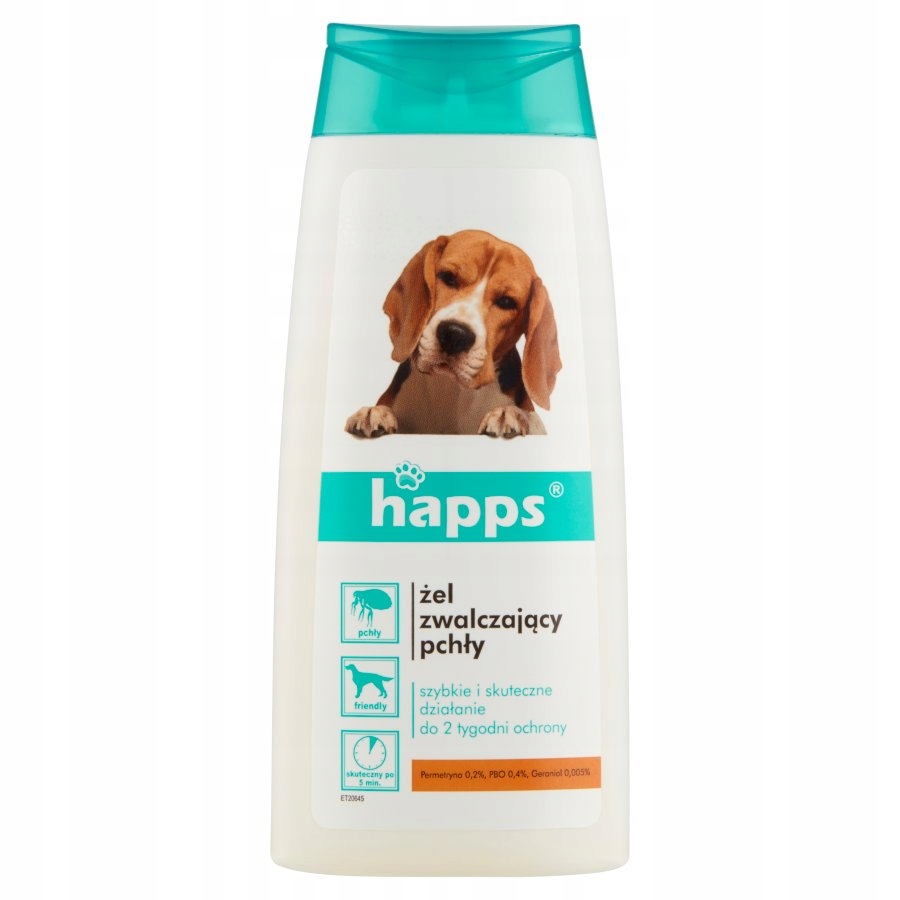 

Happs Szampon Żel zwalczający pchły dla psów 150ml