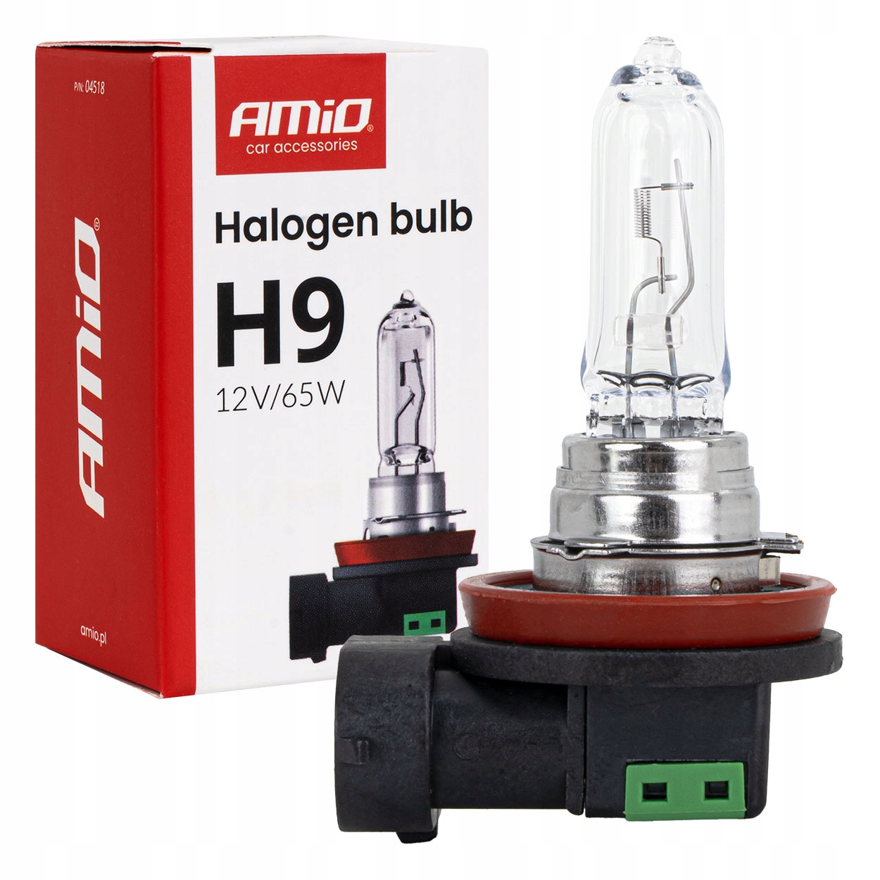 Żarówka halogenowa H9 12V 65W PGJ19-5 AMIO-04518