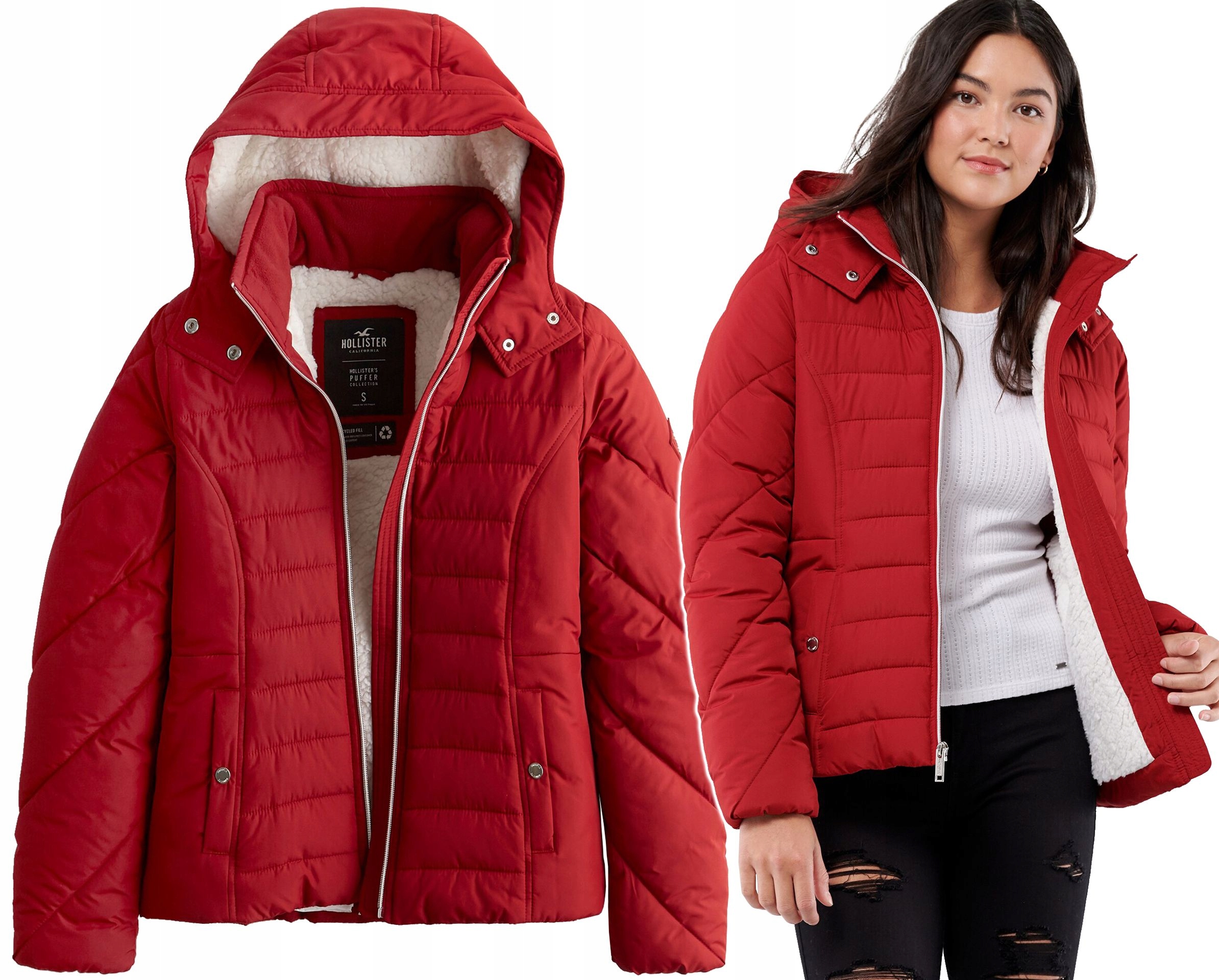 

Hollister Abercrombie Kurtka Zimowa na Futerku S