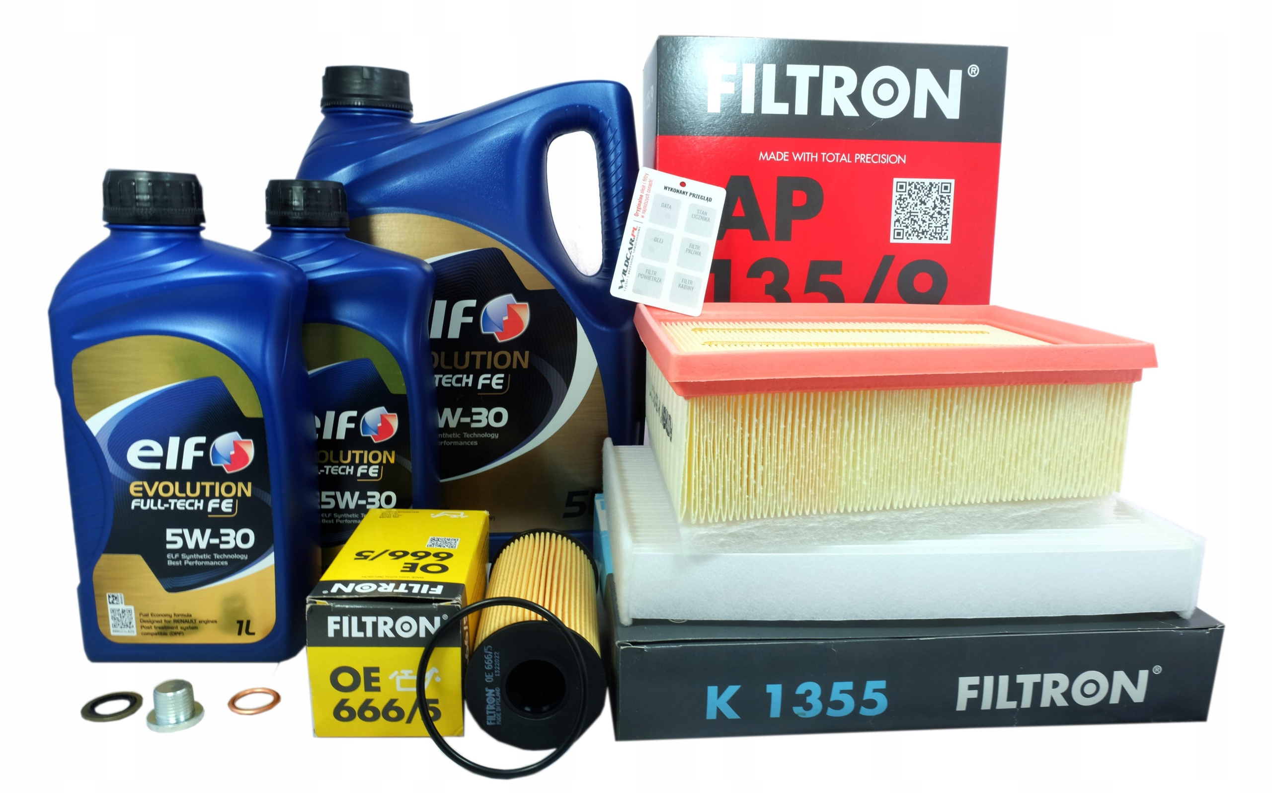 3xFilter olej 5W30 Renault Megane IV 1.6 dCi 15-